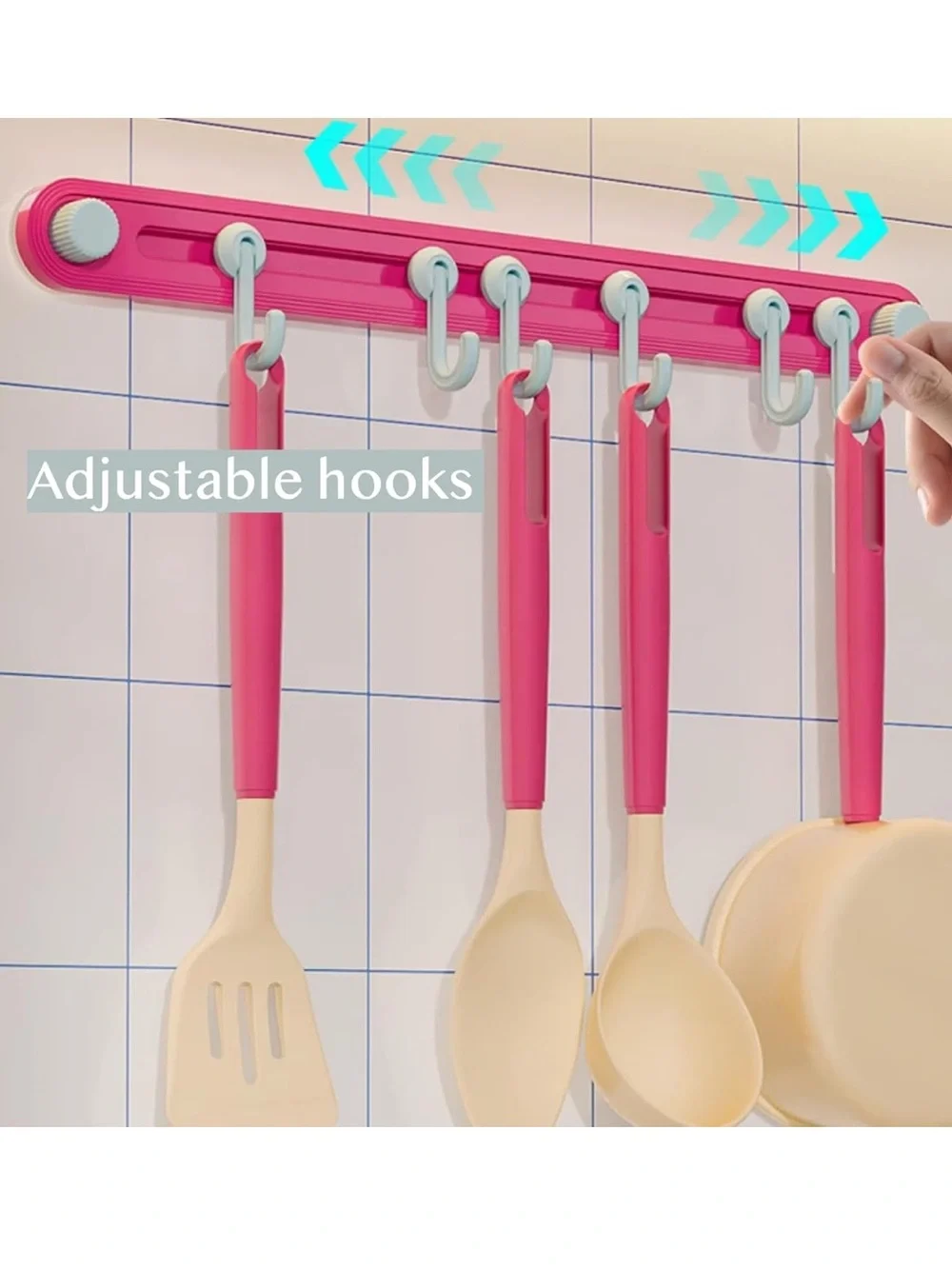 2 Pack No-Drill Rotating Vacuum Suction Cup Hook Rack